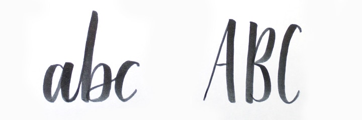 brush lettering alphabet