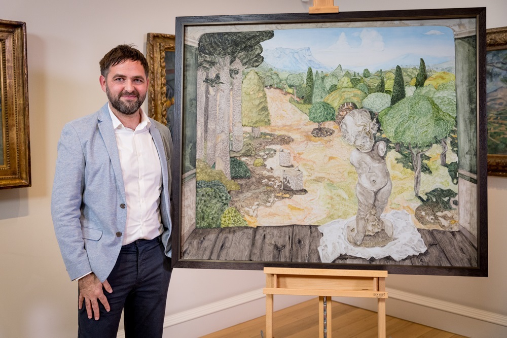 Ben MacGregor with his £10,000 commission at the Courtauld Gallery